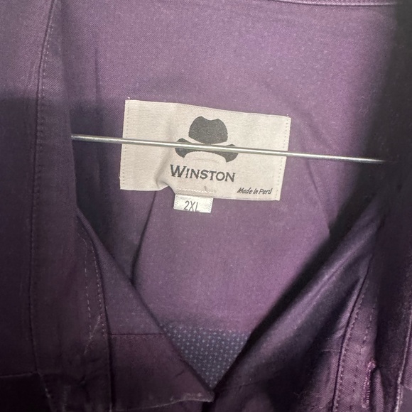 Winston deep navy short sleeve shirt size 2XL - Picture 3 of 3